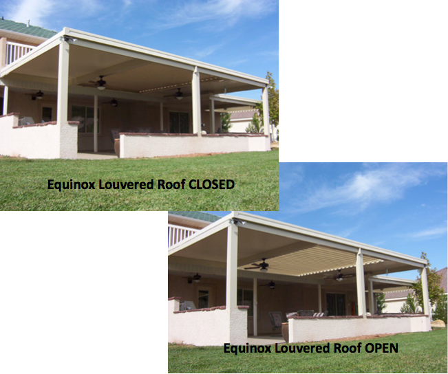 pitched roof pergola. The Equinox Louvered Roof is